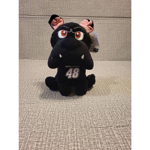 Nascar Other - Nascar Jimmie Johnson #48 Bulldog Plush Blk 12" Stuffed Dog Animal KellyToy NEW
